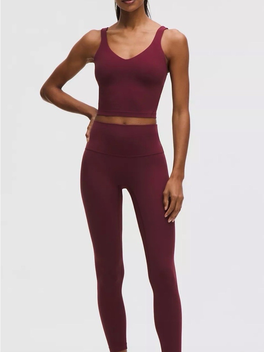 Lululemon Athletica Burgundy High-Rise Yoga Leggings Sz 6